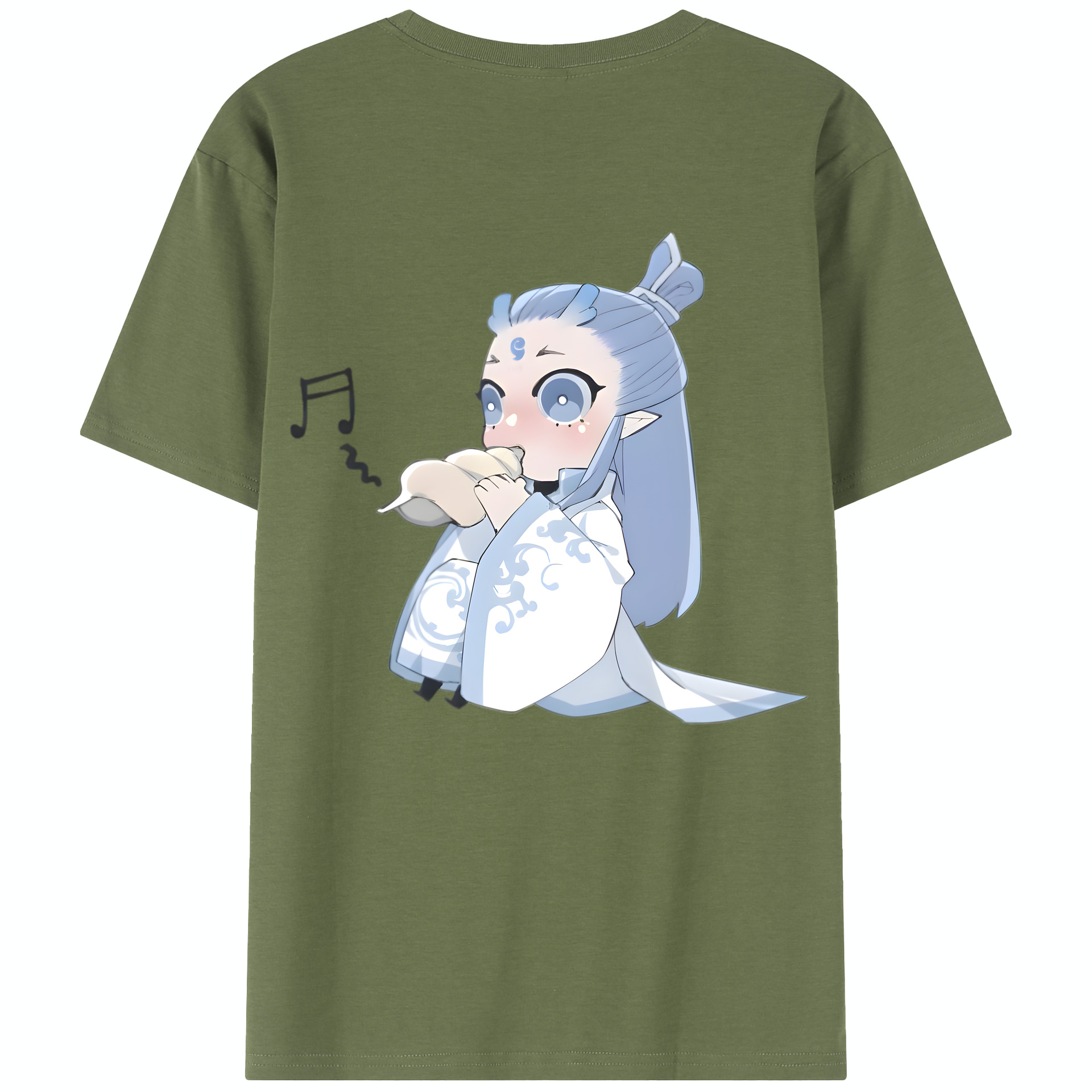 （画像用） Ne Zha 2 ナタ 魔童の大暴れ 綿100％半袖Tシャツ（背面プリント）